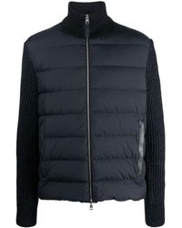 Moncler - Padded Cotton-blend Cardigan - Lyst