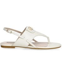 Liu Jo - Logo-Plaque Slingback Sandals - Lyst