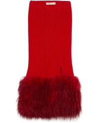 Blumarine - Midirock Aus Geripptem Strick - Lyst