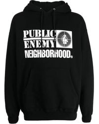 Neighborhood - X Public Enemy Logo-Print Cotton Hoodie - Lyst