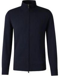 Canali - High-Neck Zip-Front Cardigan - Lyst