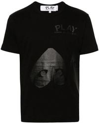 COMME DES GARÇONS PLAY - Logo-Print Cotton T-Shirt - Lyst