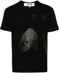 COMME DES GARÇONS PLAY - Logo-Print Cotton T-Shirt - Lyst