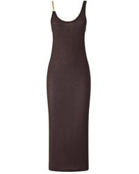 Pinko - Chain Strap Sleeveless Scoop Neck Dress - Lyst
