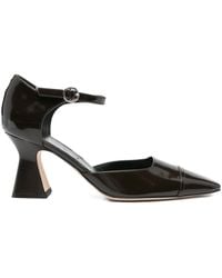 Aeyde - 80 Mm Francine Pumps Met Puntige Neus En Enkelbandje - Lyst