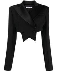 LAQUAN SMITH - Double-Breasted Cropped Blazer - Lyst