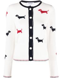 Thom Browne - Cardigan Hector en maille intarsia - Lyst