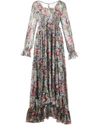 Cinq À Sept - Leigh Floral-print Ruffle Maxi Dress - Lyst