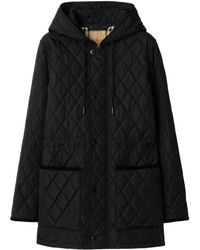 Burberry - キルティング フーデッドジャケット - Lyst