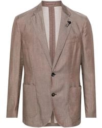 Lardini - ブローチディテール シングルジャケット - Lyst