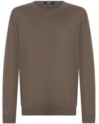 Fedeli - Round-Neck Long-Sleeve Sweater - Lyst