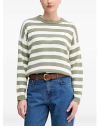 Benetton - Striped Crew-Neck Sweater - Lyst