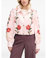 Barbour - X Farm Rio Madalena Floral-Print Jacket - Lyst