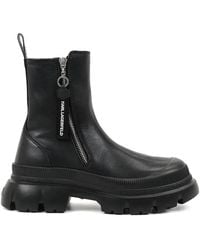 KARL LAGERFELD - Zip-Detail Chunky Sole Boots - Lyst