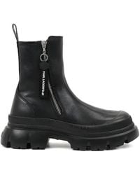 Karl Lagerfeld - Zip-Detail Chunky Sole Boots - Lyst