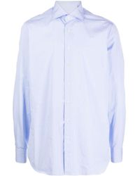 Lardini - Striped Poplin Cotton Shirt - Lyst