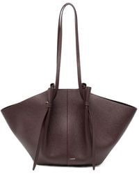 Yuzefi - Large Mochi Pleated Leather Tote Bag - Lyst
