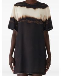 Jason Wu - Diffused Ombre Stripe Short-Sleeve Shift Dress - Lyst
