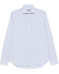 Canali - Vertical-Stripe Long-Sleeve Shirt - Lyst