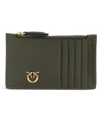 Pinko - Airone Leather Logo-Plaque Card Holder - Lyst