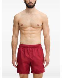 Trussardi - Logo-Embroidered Swim Shorts - Lyst