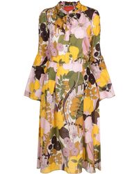 La DoubleJ - Casanova Floral-print Midi Dress - Lyst