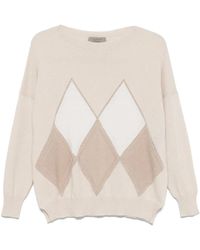 D.exterior - Argyle-Check Sweater - Lyst