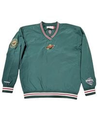 Mitchell & Ness - Logo-Patch V-Neck Sweatshirt - Lyst