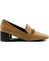 Tory Burch - Jessa Chain-Embellished Block-Heel Pumps - Lyst