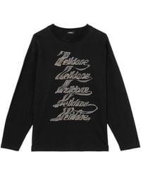 we11done - Logo-Print Long-Sleeved T-Shirt - Lyst