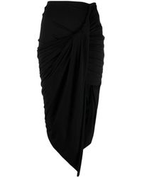 Mugler - Jupe asymétrique drapée à taille haute - Lyst