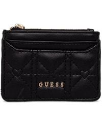Guess - Quilted Cardholder And Keychain Set - Lyst