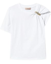 Twinset - Chain Detail Cotton T-Shirt - Lyst