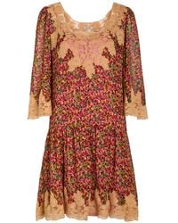 Bode - Lace-Detail Mini Dress - Lyst