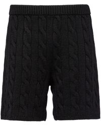Prada - Cable-knit Cashmere Shorts - Lyst