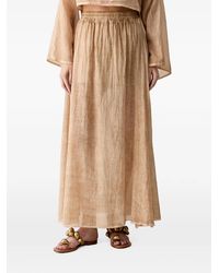 Haveone - Elasticated-Waistband Side-Slit Maxi Skirt - Lyst