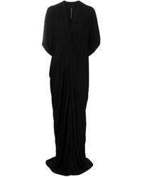 Rick Owens - V-neck Jersey Gown - Lyst
