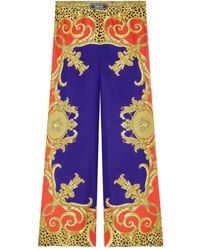 Versace - Barock-Print-Hose Mit Elastischem Bund - Lyst