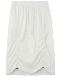 Izzue - Drawstring Gathered Midi Skirt - Lyst