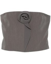 Giorgio Armani - Floral-Appliqué Strapless Top - Lyst
