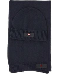 Peuterey - Logo-patch Beanie Scarf Set - Lyst