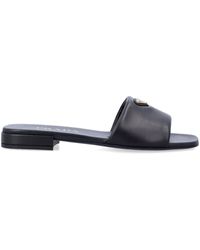 Prada - Enamel-Logo Slides - Lyst