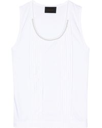 Simone Rocha - White Pleated Tank Top - Lyst