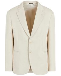 Giorgio Armani - Single-Breasted Textured Blazer - Lyst