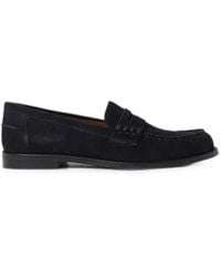 Emporio Armani - Suede Penny Loafers - Lyst