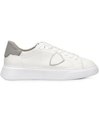 Philippe Model - Temple Logo-Patch Leather Sneakers - Lyst