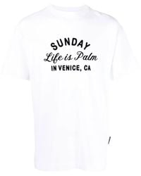 Palm Angels - Printed Cotton T-shirt - Lyst