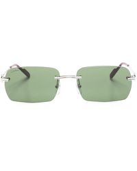Cartier - Rectangle-frame Tinted-lenses Sunglasses - Lyst