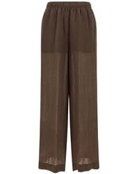 Nude - Elasticated Wide-Leg Trousers - Lyst