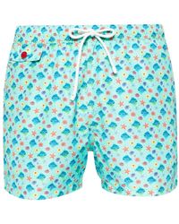 Kiton - Fish-print Swim Shorts - Lyst